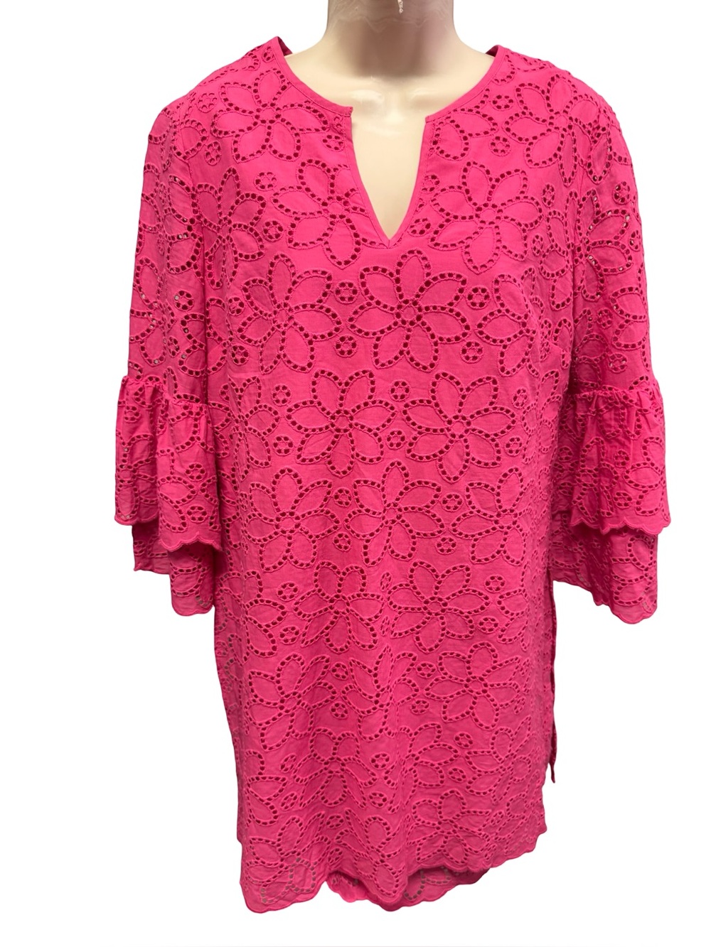 1037 / Tyler Boe Christa Floral Eyelet 3/4 Sleeve Dress Women’s Size Small NWT